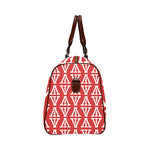 F-FIVE TRAVEL BAG BROWN STRAP RED/WHITE