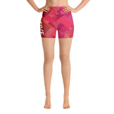Pink Multi Color F-FIVE Yoga Shorts